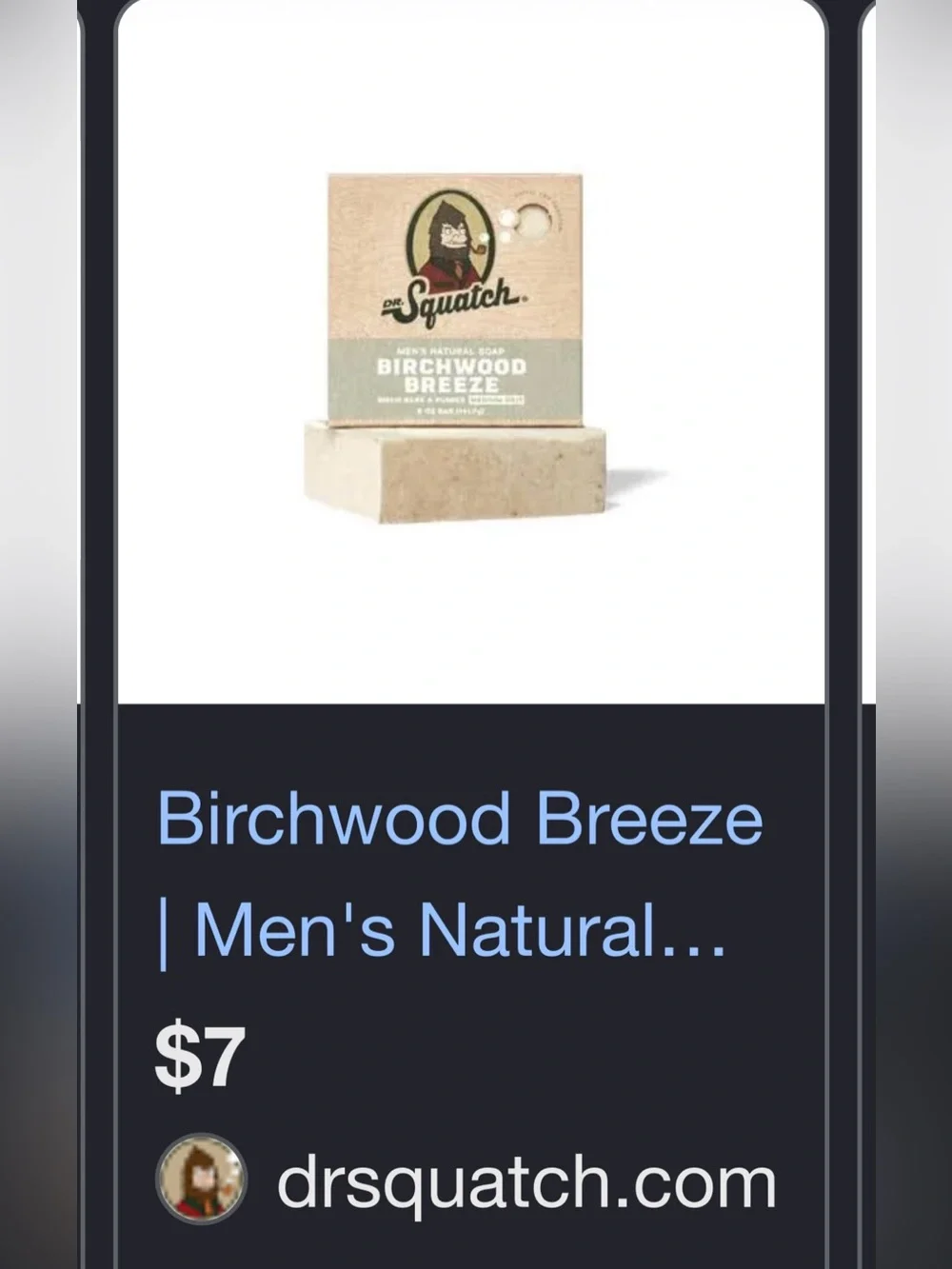 Dr. Squatch Natural Bar Soap Birchwood Breeze 12 pack